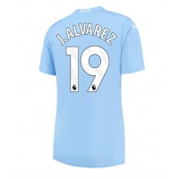Dres Manchester City Julian Alvarez #19 Domáci pre Ženy 2023-24 Krátky Rukáv